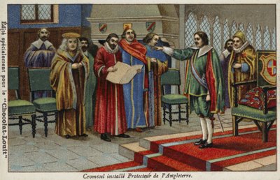 オリバークロムウェルが連邦の守護神に任命、1653年 作： French School