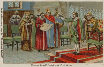 1653年、イングランド、スコットランド、アイルランドの領主保護者に就任したオリバークロムウェル 作： French School