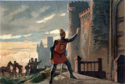 100年戦争：クレシーの戦いの敗北後、フランス王フィリップ6世ヴァロワ家（1294-1350）は、"開けろ、フランスの幸運だ！"とブロイ城の扉を叩く。(または「開けろ、フランスの不幸な王様だ! 作： French School