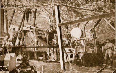 同盟国がソンムでの大規模な遮蔽位置で使用した重砲の1つ、1914〜19年 作： French School