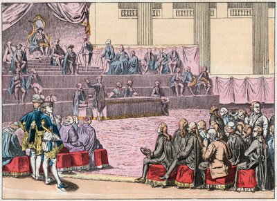 1789年5月5日にヴェルサイユで開催された三部会の開会式 - 1789年5月5日に開催された三部会の開会式 - 19世紀末に「Nos Gires Nationales」に掲載されたエングレーヴィング。 作： French School