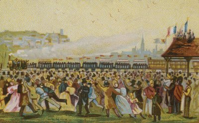 1832年最初のフランス国鉄の開通 作： French School