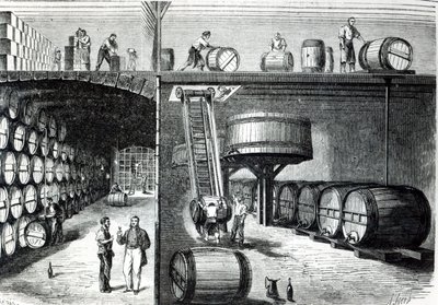 P.モレルとF.ソザックセラーズとワークショップ、ボルドーのルモンドイリュストル、1864年 作： French School