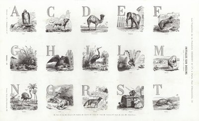 Vignettes Typographiques」のページ（彫刻）。 作： French School