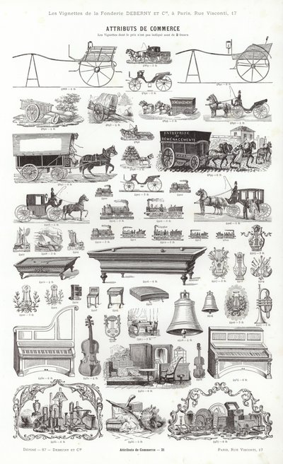 Vignettes Typographiques」のページ（彫刻）。 作： French School