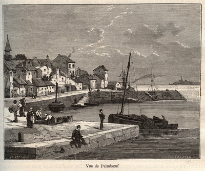 Paimboeuf - Loire-Atlantique, in region Pays de la Loire - V.-A. Malt-Brown著 "La France illustree: Geographie, histoire, Administration Statistique "に掲載された写真。 作： French School