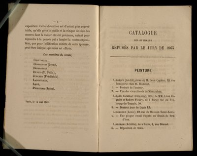 絵画の章、サロンデリフューズ、1863年 作： French School