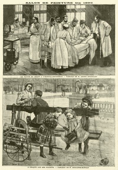 1895年のパリ・サロンに出品された絵画（エングレービング 作： French School