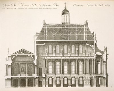パレデュルーブル：ロイヤルチャペル、セクション、1720年代 作： French School
