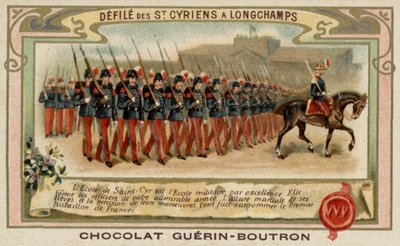 フランス・ロンシャンのサン・シール陸軍士官学校の士官候補生のパレード（クロモリト 作： French School
