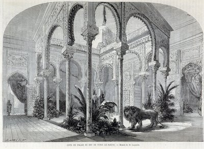 Parc du Montsouris：1867年の万国博覧会でのチュニスのPalais du Beyの内部。 作： French School