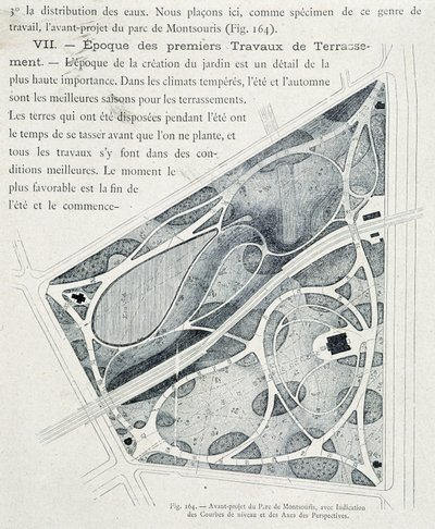 Parc du Montsouris：事前に庭園の計画を立てる 作： French School