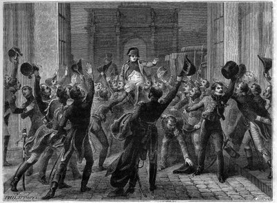 パリ、1815年3月20日 - ナポレオン1世がチュイルリーに戻る - Les Cent jours (100 jours) Rentree de Napoleon aux Tuileries, le 20 mars 1815 - Adolphe Thiers著「Histoire de l