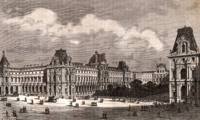 パリ ルーブル美術館 - V.A.マルト・ブラウンの「La France illustree: Geography, History, Administration Statistique」に掲載された彫刻。1884 作： French School