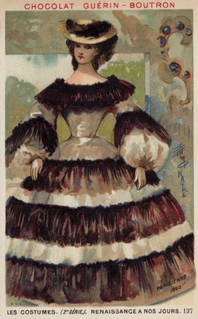 パリのファッション、1863 作： French School