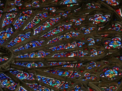 ノースローズウィンドウの部分図、1300年頃 作： French School