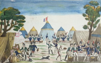 1807年6月30日、GrandeArméeのグレナディアーによってロシアのグレナディアーに与えられたパーティー 作： French School