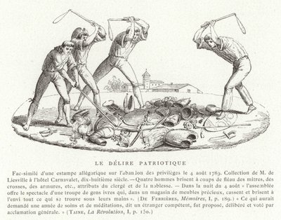 愛国的なせん妄、フランス革命、1789年8月 作： French School