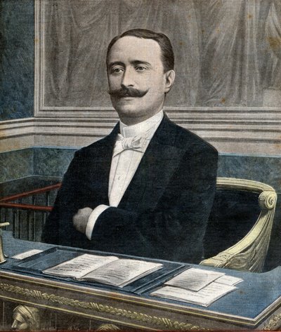 ポール・デシャネル（1855-1922）、下院の新議長に就任 - 新聞「ル・プチ・ジャーナル」の第一面 6月26日 作： French School