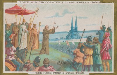 最初の十字軍で説教する隠者ピーター 作： French School