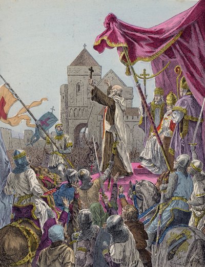 第一回十字軍を説く隠者ペテロ 作： French School