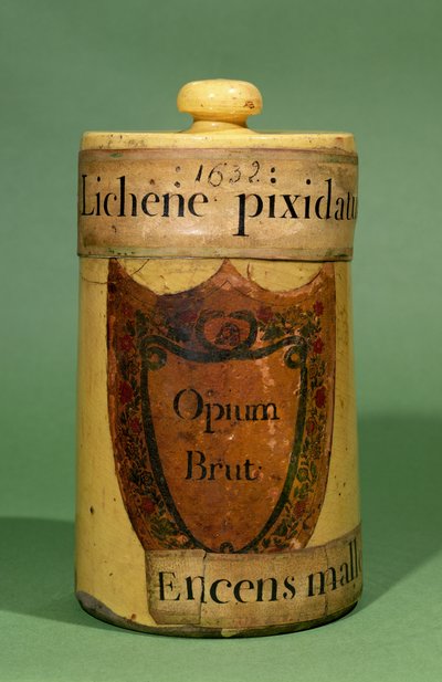 生アヘンを保存するための製薬瓶、1632（セラミック） 作： French School