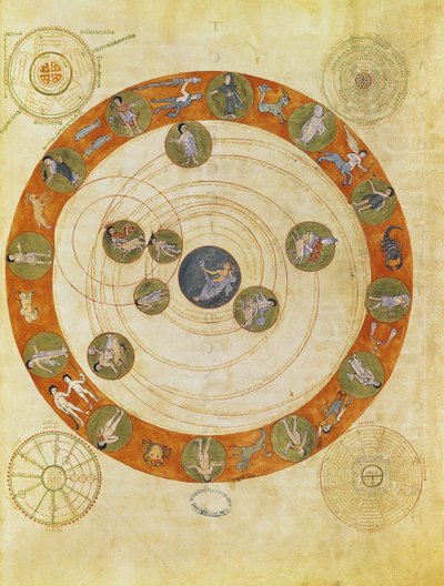 アラトゥスの現象、宇宙図（天の地図） 作： French School