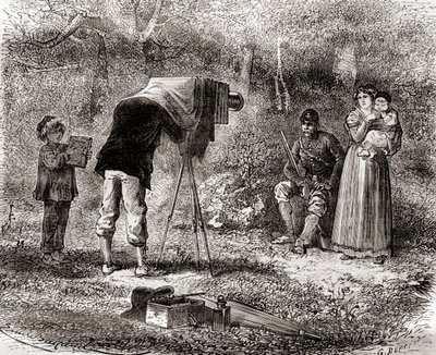19世紀の写真（1870年頃に出版された『科学の傑作』より）（エングレーヴィング 作： French School