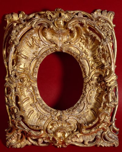 金メッキを施した木製の写真立て。フランス 18世紀パリ、装飾美術 作： French School