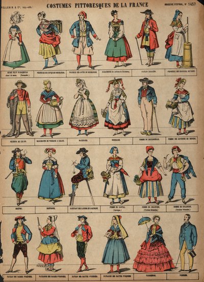 フランスの絵のような衣装（彩色済み彫刻 作： French School