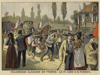 1897年7月14日、フランスへのアルザス人の巡礼 作： French School