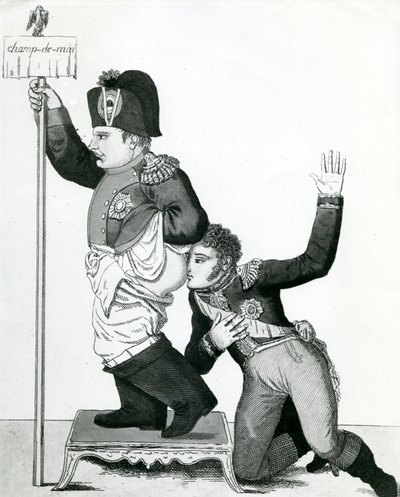 鼻のつまみ-ネイス宣言、紫のにおいがする、1815年 作： French School