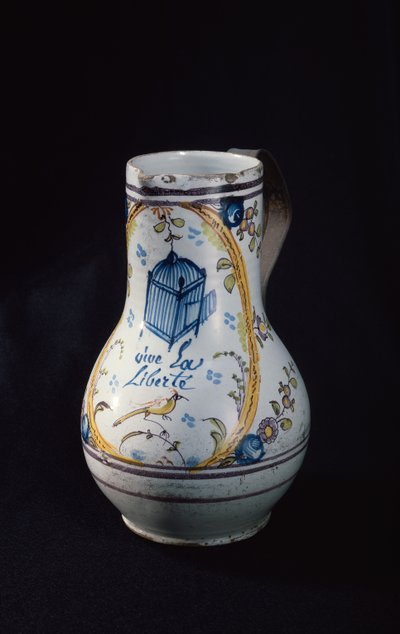 碑文Vive la Liberteの投手、1789年（セラミック） 作： French School
