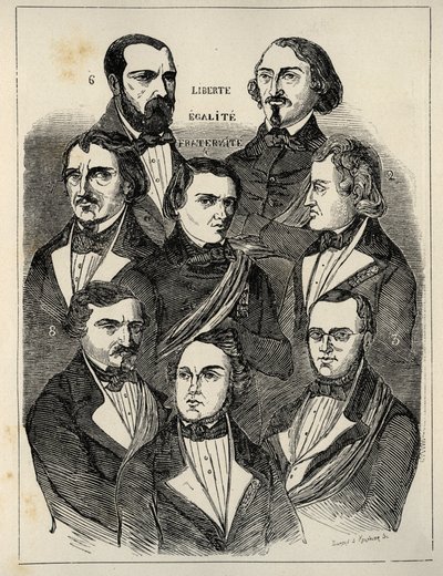 プラカード・エレクトラル1848 - フランス共和国の政治家たち 作： French School