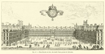 1645年にロワイヤルを配置します。シルベストルの彫刻の複製 作： French School