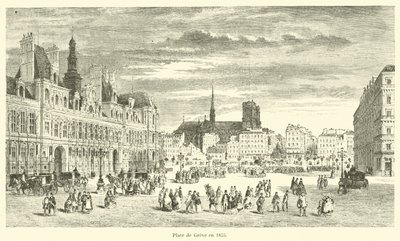 1855年にグレーヴ広場 作： French School