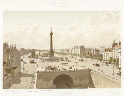 バスティーユ広場、1841 作： French School