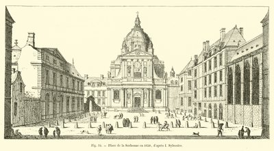 シルベストル後の1650年にソルボンヌ広場 作： French School