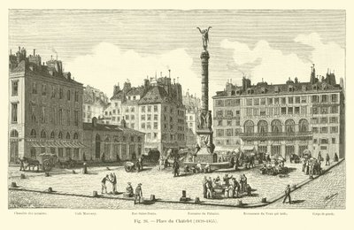 シャトレ広場、1820年〜1855年 作： French School