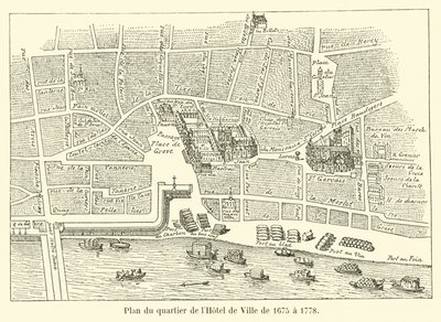 1675年から1778年までの市庁舎地区の計画 作： French School
