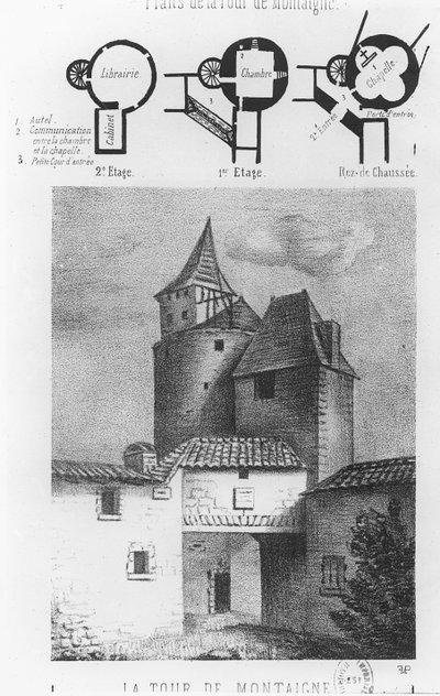 サン＝ミシェル＝ド＝モンテーニュのツール・ド・モンテーニュ計画（リトグラフ 作： French School
