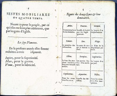 惑星と星座をユーモラスに扱う - ジャン・ゲラン著「過去の時間のための雑学」より 作： French School