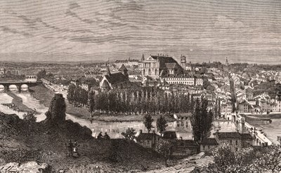 ポワチエ - V.A.マルト・ブラウンの「La France illustree: geographie, histoire, administration statistique」に掲載された彫刻。1884 作： French School
