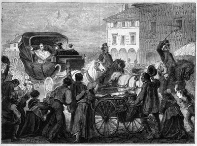 教皇ピオ7世（PIO PIUS）（1742-1823）は、4月4日にパリを出発。 作： French School
