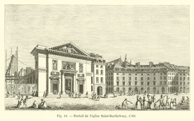 聖バルテルミー教会のポータル、1789 作： French School