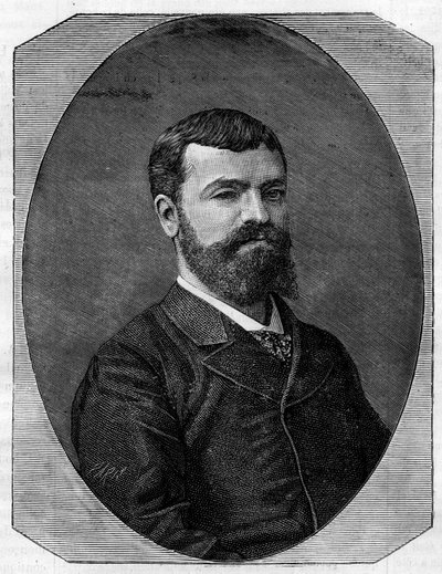 パリの新ソルボンヌ大学を建設したフランスの建築家、アンリ＝ポール（Henri Paul）・ネノ（1853-1934）の肖像。Le Monde Illustre "に掲載された版画。 作： French School