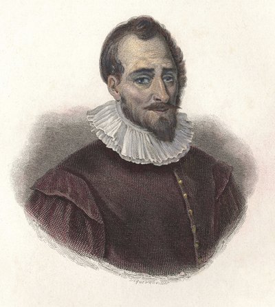 フランスの数学者・技術者であるアダム・ド・クラポンヌ（1527-1576）の肖像。"Portraits of Useful Men "にて 作： French School