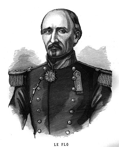 フランス軍の将軍であり、政治家でもあったアドルフ・ル・フロ（1804-1887）の肖像。Les Illustrations De L