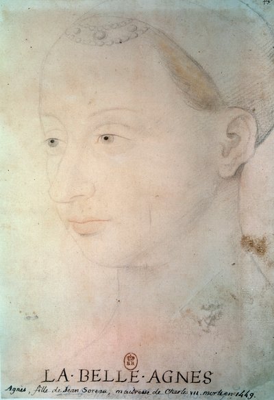 アグネス・ソレル（1422-1450）の肖像 ボーテ・シュル・マルヌの貴婦人 作： French School