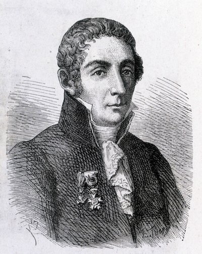 アレッサンドロ（アレクサンドル）・ボルタ（1745 - 1827）の肖像 - "Album of Science; illustrious scholars; Great Discoveries" 1896年に掲載。 作： French School
